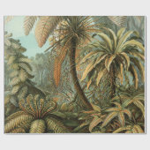 Ferns Palm Tree Antique Botanischer Garten Geschenkpapier (Flach)