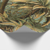 Ferns Palm Tree Antique Botanischer Garten Geschenkpapier (Ecke)