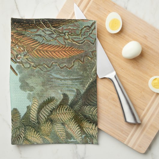 Ferns Palm Tree Antique Botanischer Garten Geschirrtuch (Viertel Falte)