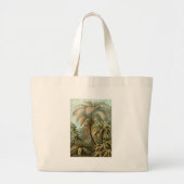 Ferns Palm Tree Antique Botanischer Garten Jumbo Stoffbeutel (Vorne)