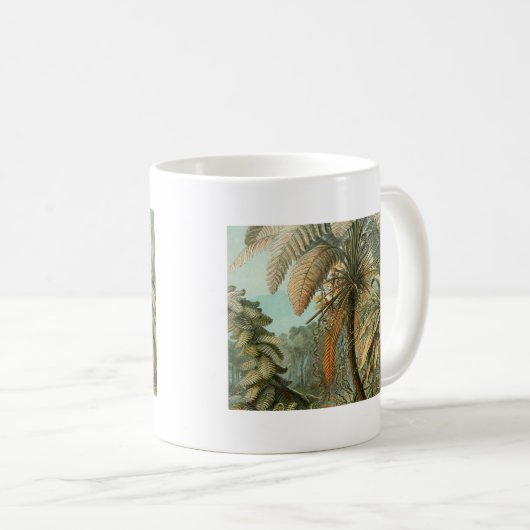 Ferns Palm Tree Antique Botanischer Garten Kaffeetasse (VorderseiteRechts)