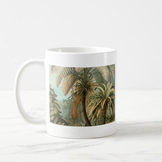 Ferns Palm Tree Antique Botanischer Garten Kaffeetasse (Links)