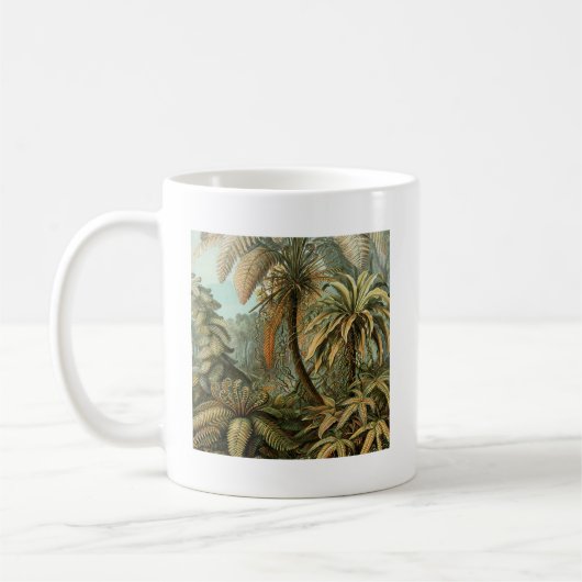 Ferns Palm Tree Antique Botanischer Garten Kaffeetasse (Links)
