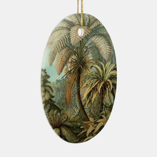 Ferns Palm Tree Antique Botanischer Garten Keramikornament (Rechts)