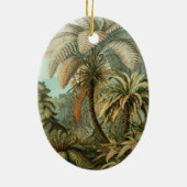 Ferns Palm Tree Antique Botanischer Garten Keramikornament (Hinten)