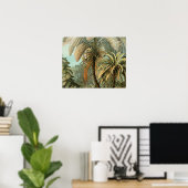 Ferns Palm Tree Antique Botanischer Garten Poster (Heimbüro)
