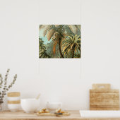 Ferns Palm Tree Antique Botanischer Garten Poster (Küche)