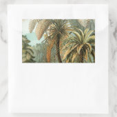 Ferns Palm Tree Antique Botanischer Garten Rechteckiger Aufkleber (Tasche)