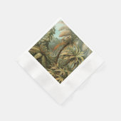 Ferns Palm Tree Antique Botanischer Garten Serviette (Ecke)