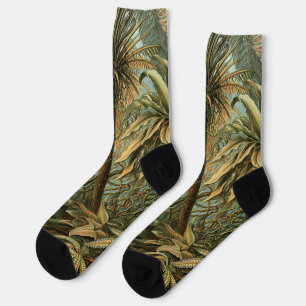 Ferns Palm Tree Antique Botanischer Garten Socken