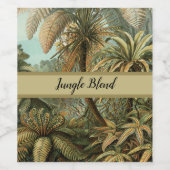 Ferns Palm Tree Antique Botanischer Garten Weinetikett (Einzelnes Label)