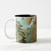 Ferns Palm Tree Antique Botanischer Garten Zweifarbige Tasse (Links)