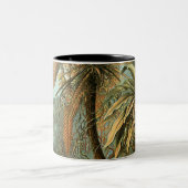 Ferns Palm Tree Antique Botanischer Garten Zweifarbige Tasse (Mittel)