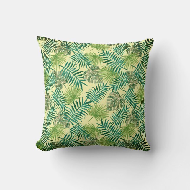 Ferns & Palms - 2 sieht in 1 aus Kissen (Vorderseite)