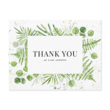 Ferns und Eukalyptus Greenerity Wedding Vielen Dan