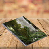 Ferns und Moss Covered Tree Nature Foto Notizblock