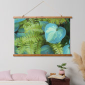 Ferns und Variegated Hosta Botanical Wandteppich Mit Holzrahmen (Schlafzimmer)