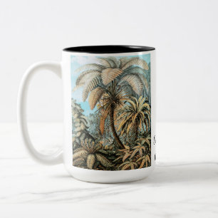 Ferns Vintage Pflanzen von Ernst Haeckel Zweifarbige Tasse