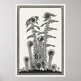 Ferns von Julie de Graag Art Nouveau Poster