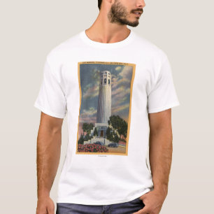 Fernschreiber-Hügel-Ansicht mit Coit Denkmal T-Shirt