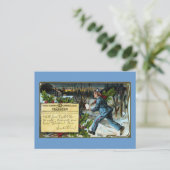 Fernschreiber-Junge, der Lieferung Vintages Feiertagspostkarte (Stehend Vorderseite)