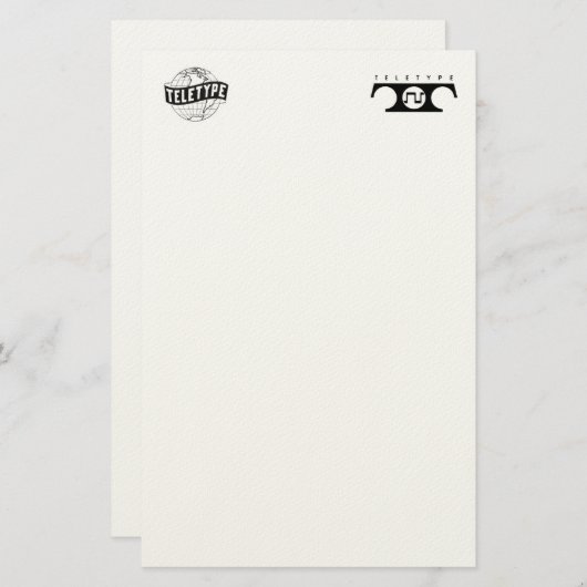 Fernschreiber stationär (beide Logos) Briefpapier (Vorne/Hinten)