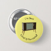Fernseh-Cartoon-Illustration Button (Vorne & Hinten)