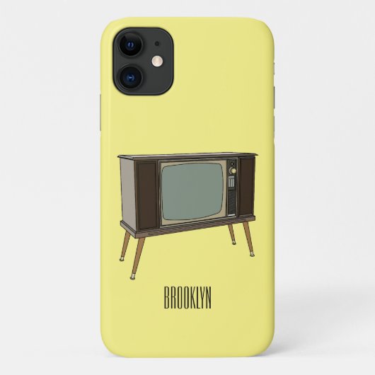 Fernseh-Cartoon-Illustration Case-Mate iPhone Hülle (Rückseite)