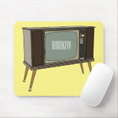 Fernseh-Cartoon-Illustration Mousepad (Mit Mouse)