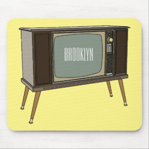 Fernseh-Cartoon-Illustration Mousepad