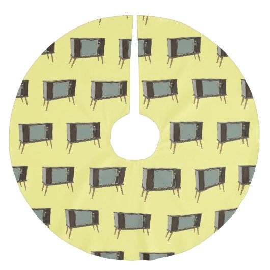 Fernseh-Cartoon-Illustration Polyester Weihnachtsbaumdecke (Vorderseite)