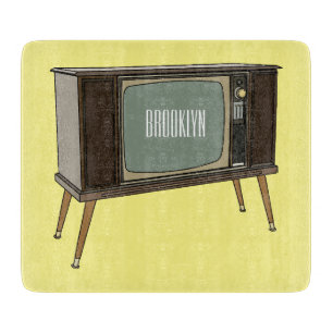 Fernseh-Cartoon-Illustration Schneidebrett