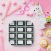 Fernsehaltes klassisches Retro-TV-Muster Party Pappteller (Party)