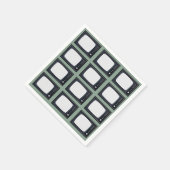 Fernsehaltes klassisches Retro-TV-Muster Party Serviette (Ecke)