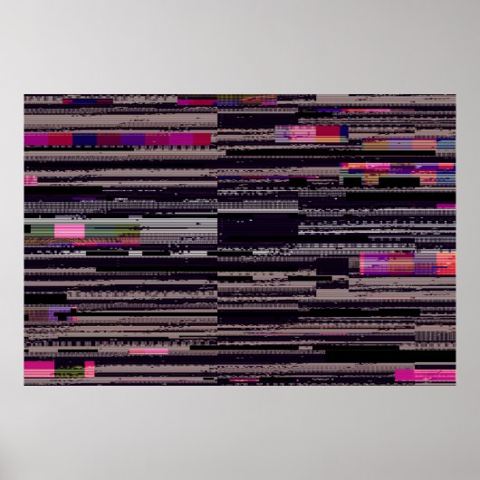 Fernsehbildschirm mit kaputten Pixeln. Abstrakte F Poster (Vorne)