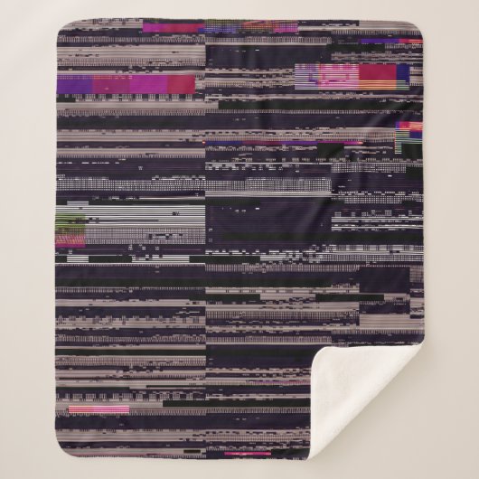 Fernsehbildschirm mit kaputten Pixeln. Abstrakte F Sherpadecke (Vorderseite)