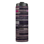 Fernsehbildschirm mit kaputten Pixeln. Abstrakte F Thermosbecher (Vorderseite)