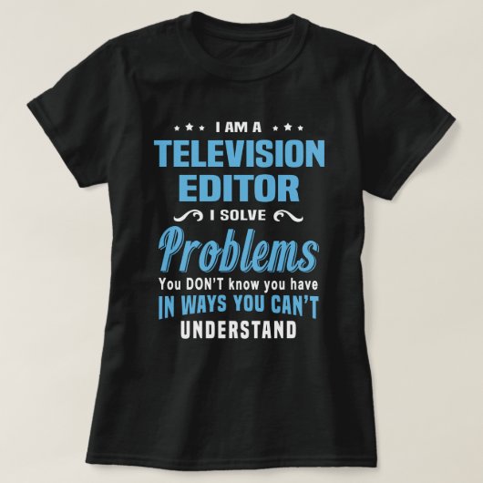 Fernseheditor T-Shirt (Design vorne)