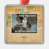 Fernsehen Childlock Silbernes Ornament (Vorne)