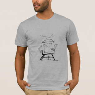 Fernsehen, das weg in den gris sich dreht T-Shirt
