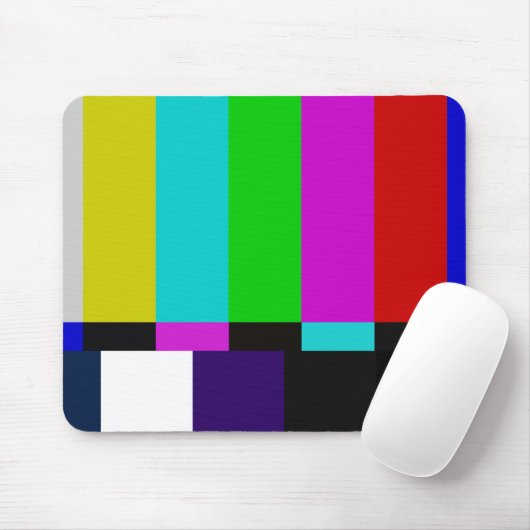 Fernsehen hält Farbtest ab Mousepad (Mit Mouse)