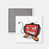 Fernsehen ist böse!! magnet (Vorderseite/Rückseite)