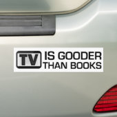 Fernsehen ist Gooder als die lustigen Bücher Autoaufkleber (Auf Auto)