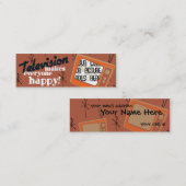 Fernsehen macht jeden glücklich! Kupfer Brown Mini Visitenkarte (Vorne/Hinten)