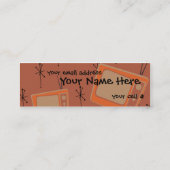 Fernsehen macht jeden glücklich! Kupfer Brown Mini Visitenkarte (Rückseite)