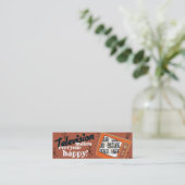 Fernsehen macht jeden glücklich! Kupfer Brown Mini Visitenkarte (Stehend Vorderseite)