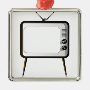 Fernsehen mit leerem Schirm Ornament Aus Metall