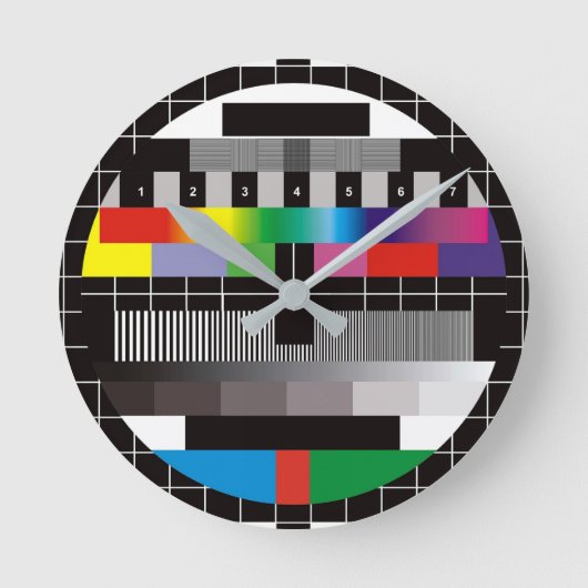 Fernsehen Runde Wanduhr (Vorderseite)