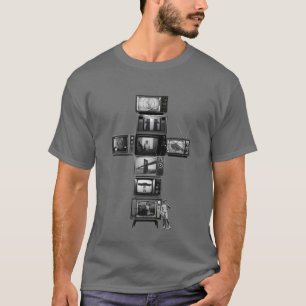 Fernseher Kreuz Männer T-Shirt