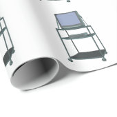 Fernseher und Videorecorder im Klassenzimmer 80er Geschenkpapier (Rolleneckpunkt)